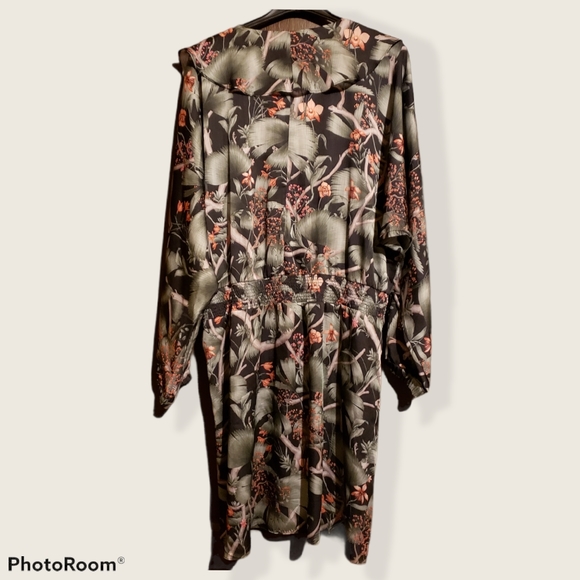 Johanna Ortiz H&M tropical print v-neck long sleeve dress XL nwt - Picture 2 of 5